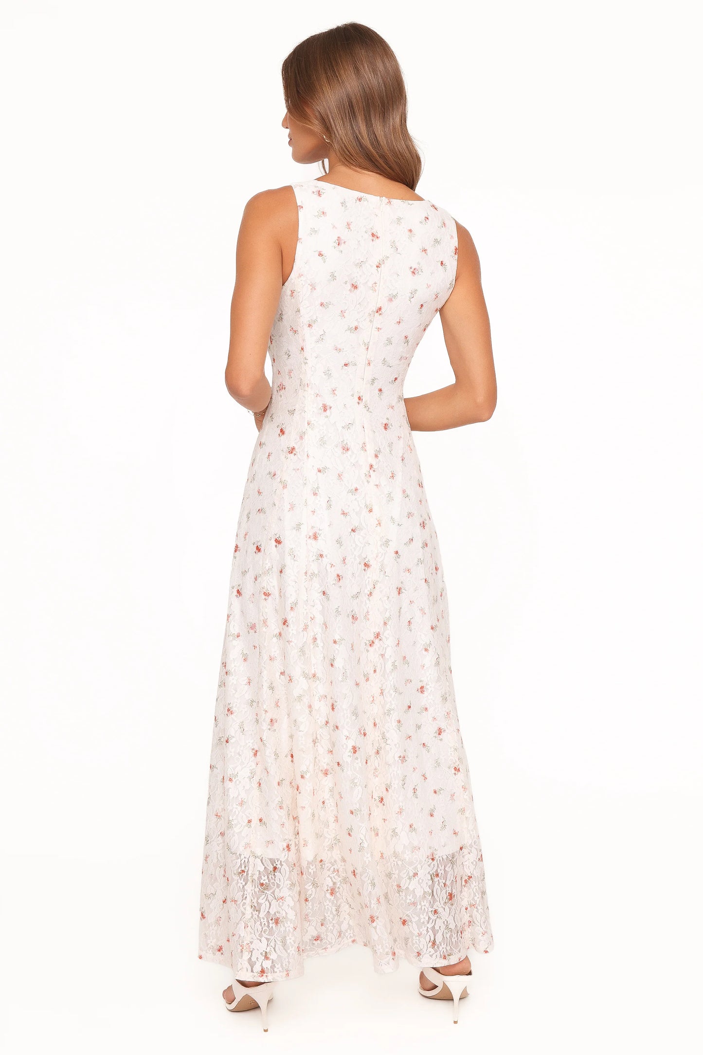 Valley Maxi Dress - White Floral Lace
