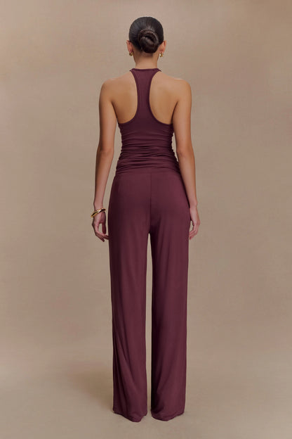 Ramona Modal Straight Leg Pant - Mahogany