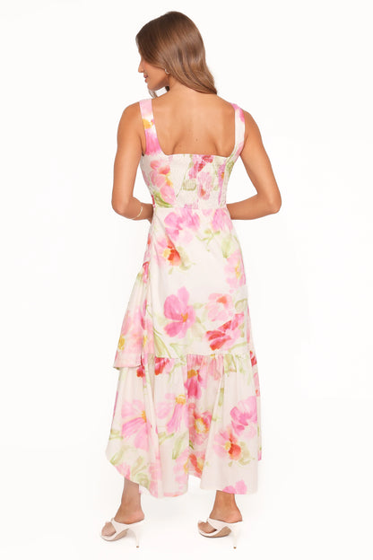 Zula Maxi Dress - Pink Garden Floral