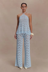 Glinda Crochet Pants - Light Blue