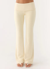 Renae Low Rise Pants - Baby Yellow
