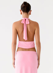 Ashi Cowl Top - Pink