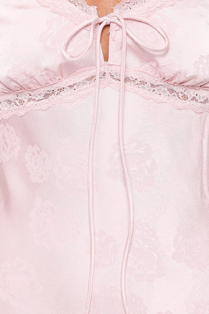 Melita Lace Maxi Dress - Pink