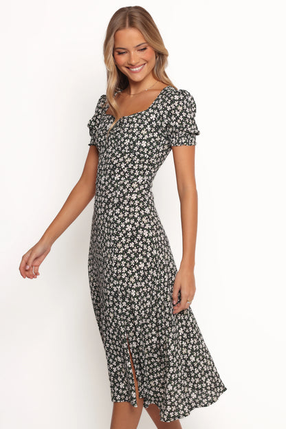 Franklin Dress - Black Floral