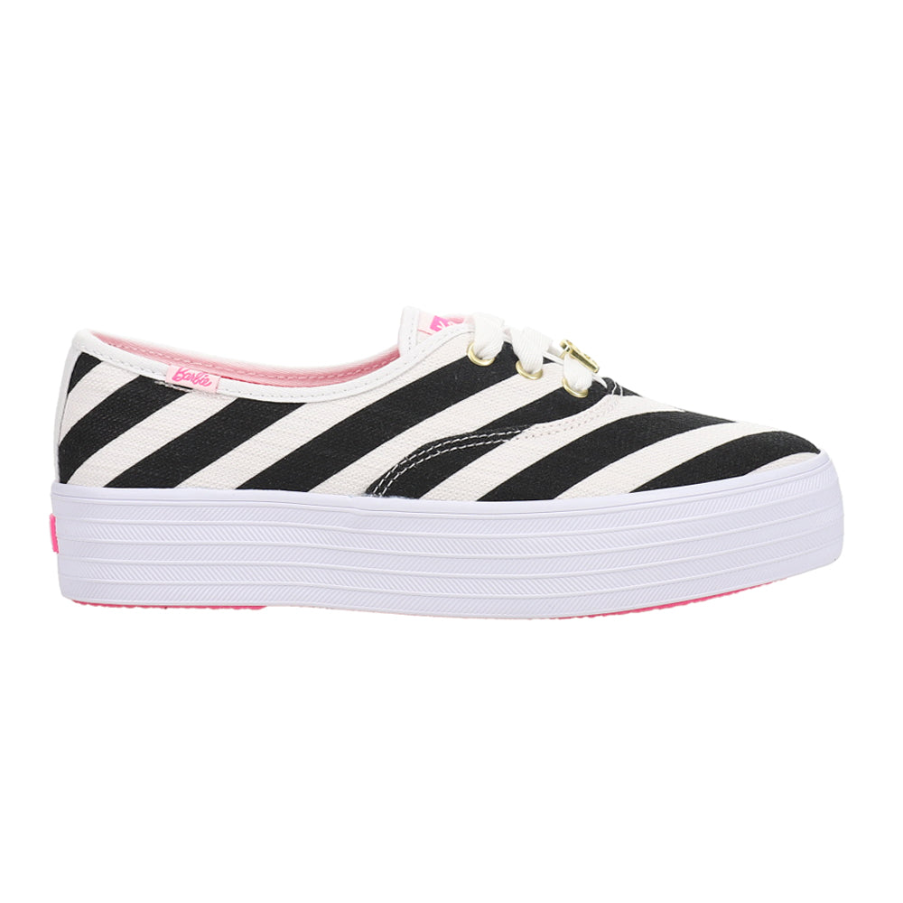Keds x Barbie Point Striped Canvas Lace Up Sneakers