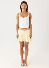 Aleenah Mini Skirt - Yellow