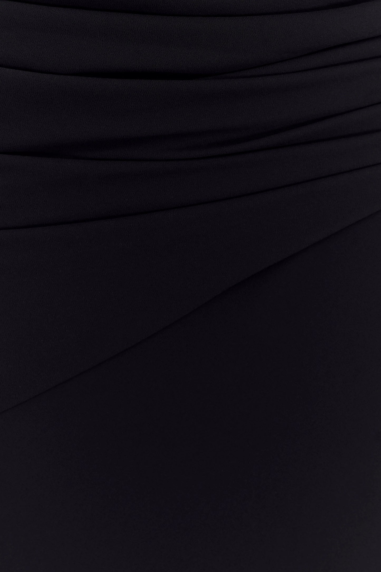 Giulia Chiffon Draped Maxi Dress - Black