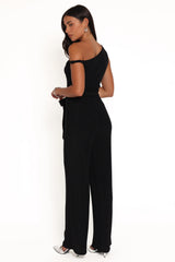 Katarina Off Shoulder Jumpsuit - Black