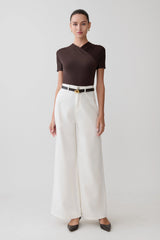 Shae Wide Leg Denim Jeans - White
