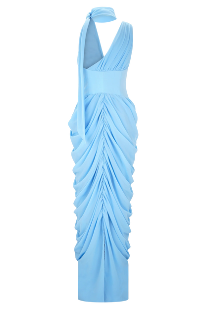 Alex Chiffon Maxi Dress - Blue