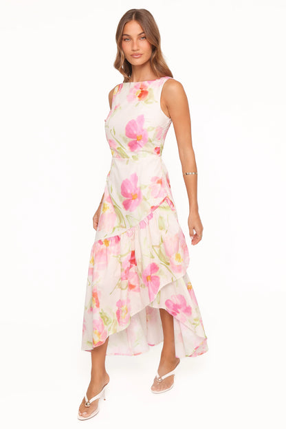 Zula Maxi Dress - Pink Garden Floral