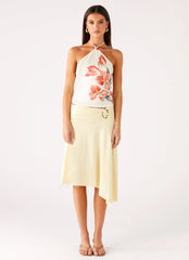 Loreta Beaded Tie Back Top - Siena Floral