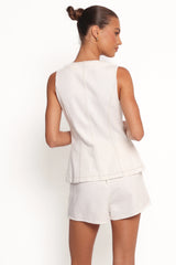Kristy Denim Vest - White