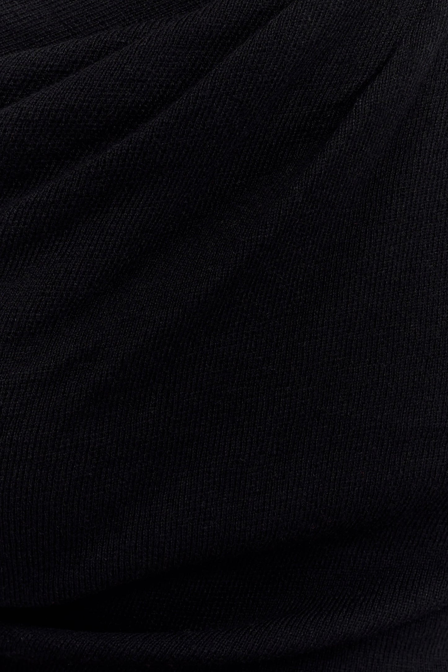 Culver Draped Twist Knit Top - Black