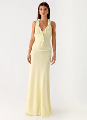 Log In Halter Top - Yellow