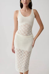 Atlantis Crochet Knit Top - White
