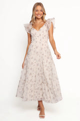 Talia Maxi Dress - Cream Multi Floral