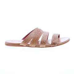 Bed Stu Henna F373043 Womens Brown Leather Slip On Slides Sandals Shoes