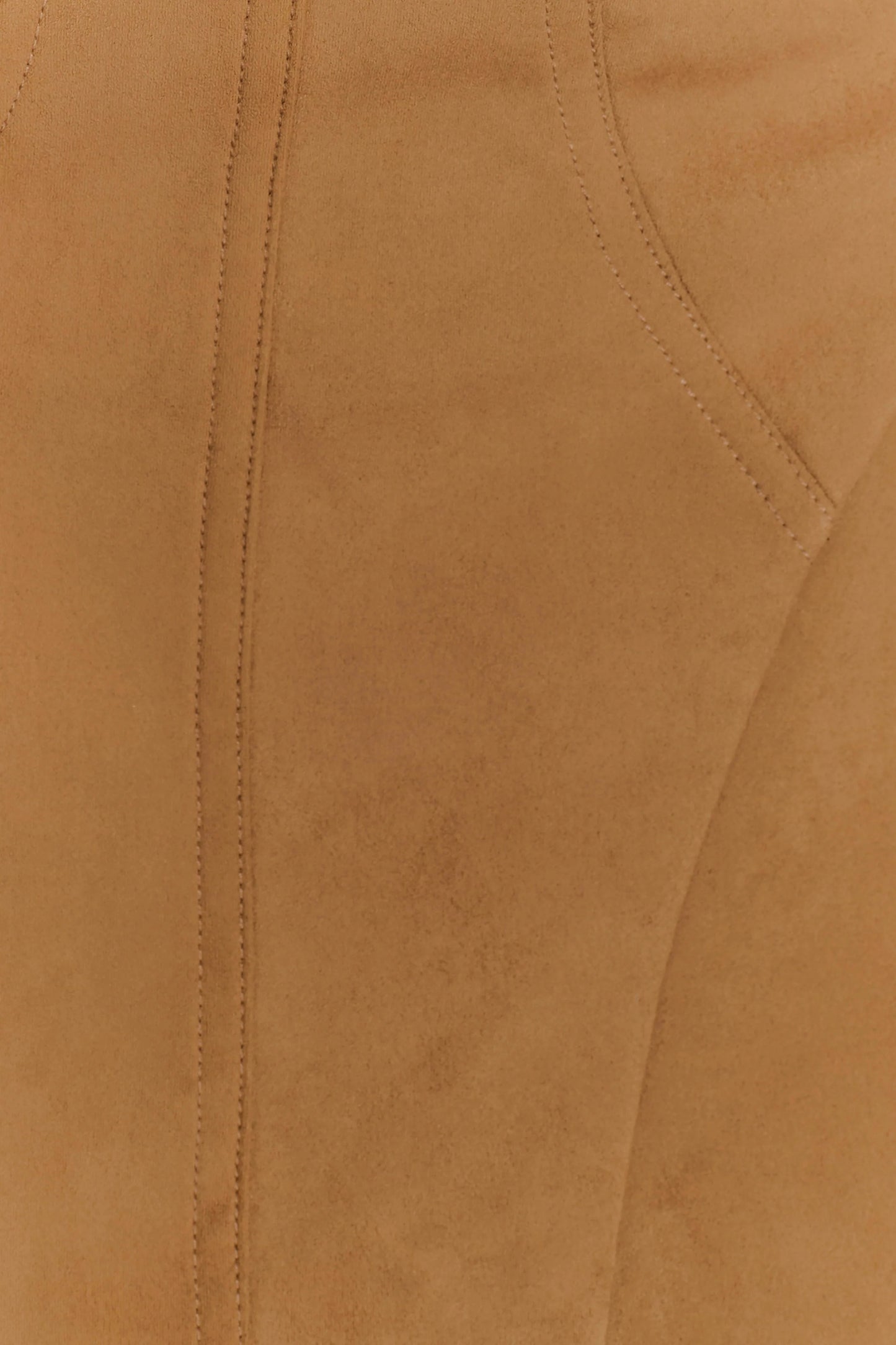 Andy Faux Suede Mini Dress - Camel